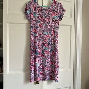 Hatley sundress with cute pink and turquoise shell pattern. Never worn